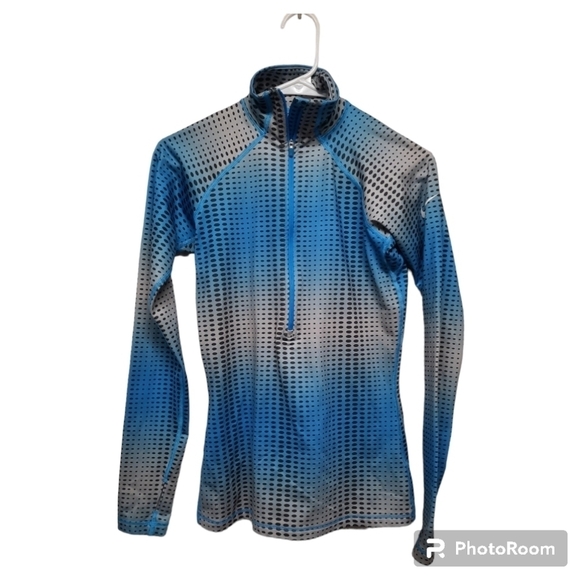 Nike Pro Womens 1/2 Zip Blue Pullover Size Small - Picture 1 of 8